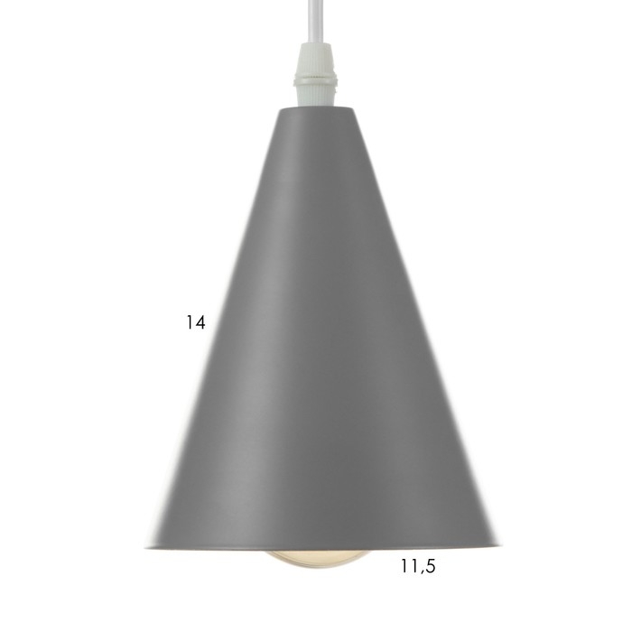 Светильник BayerLux Подвес Светильник BayerLux Подвес "Конус" 1x40Вт E27 серый 12х12х16-96 см
