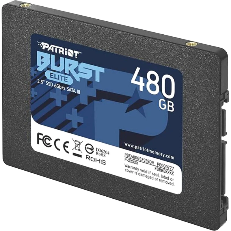 SSD накопитель Patriot BURST ELITE SATA 2.5 480GB (PBE480GS25SSDR)