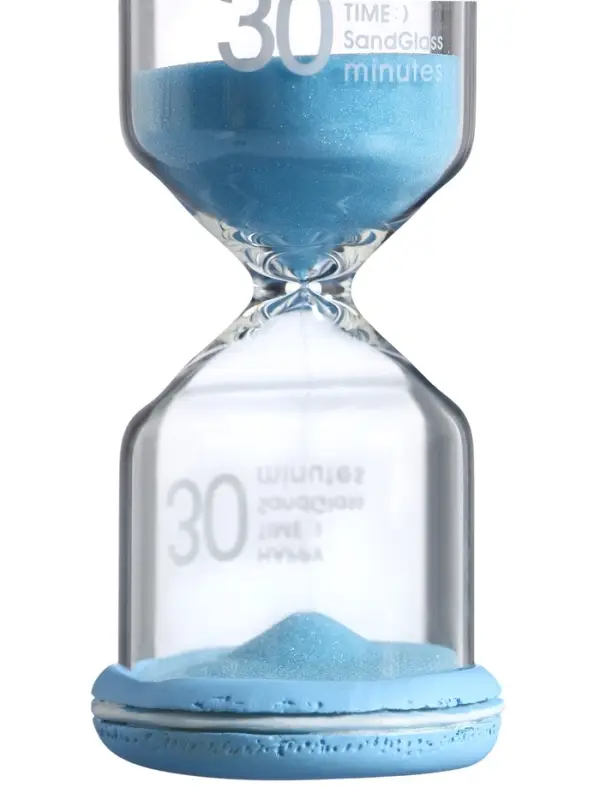 Песочные часы на 30 минут &laquo;Макарун&raquo;, 4.4&times;9.8 см, голубые