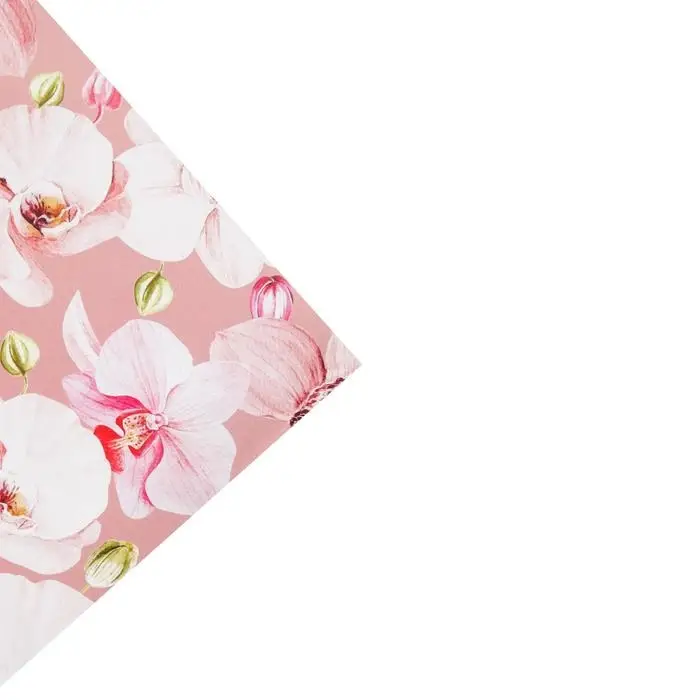 Бумага упаковочная глянцевая «Орхидея», 70 х 100 см