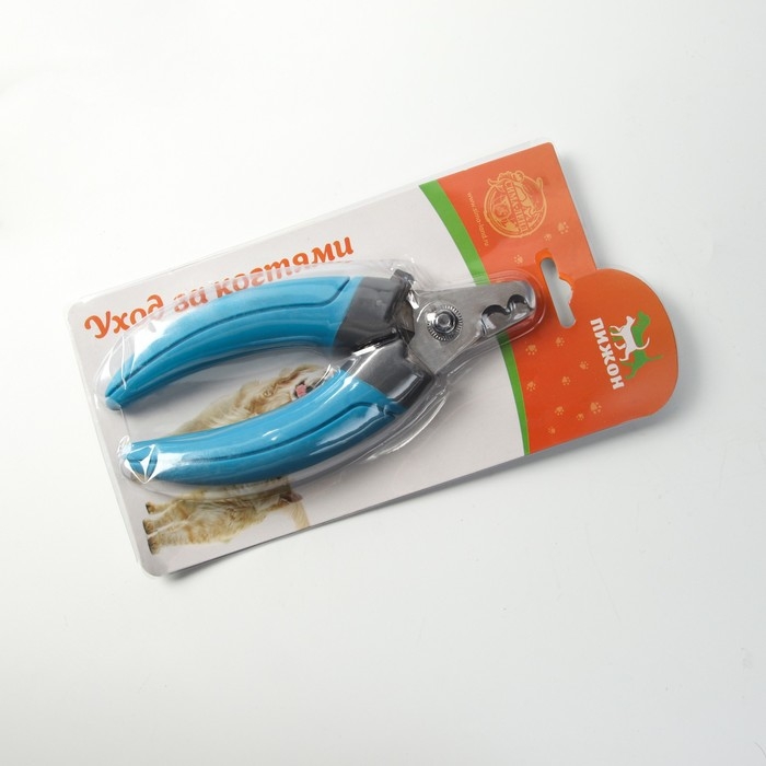 Когтерез боковой с 2 отверстиями, большой, голубой Когтерез боковой с 2 отверстиями, большой, голубой