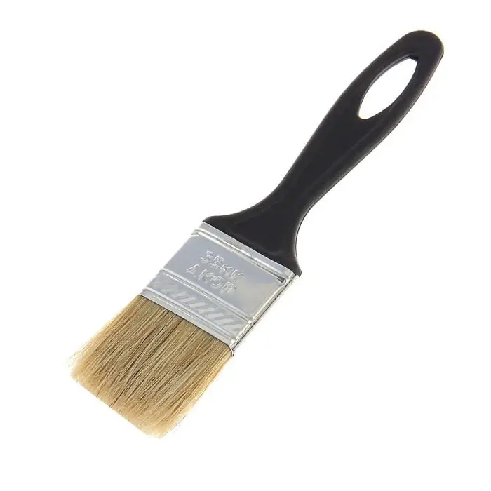 Кисть плоская «АКОР» Стандарт, натуральная щетина, пластиковая рукоятка, 35×6 мм Кисть плоская «АКОР» Стандарт, натуральная щетина, пластиковая рукоятка, 35×6 мм