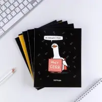 Тетрадь в клетку, 48 л., А5, на скрепке, блок №1 «Персонажи приколы» МИКС Тетрадь в клетку, 48 л., А5, на скрепке, блок №1 «Персонажи приколы» МИКС