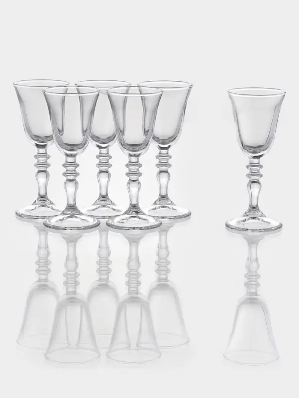 Набор рюмок Paşabah&ccedil;e Vintage, 50 мл, стекло, прозрачные, 6 шт.
