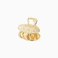 Крабики для волос QF &laquo;Либерти&raquo;, набор 2 шт., геометрия овал, 2.5 см, золотистый