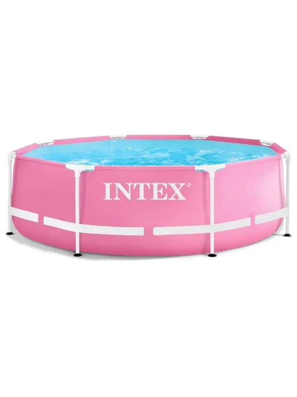 Бассейн каркасный Pink Frame Pool, 244&times;76 см, розовый, круглый, 28290NP INTEX