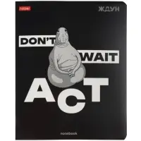 Тетрадь 48л кл Hatber "ЖДУН", на скобе, скругл углы, выб лак, 60-65г/м&sup2; 5В МИКС