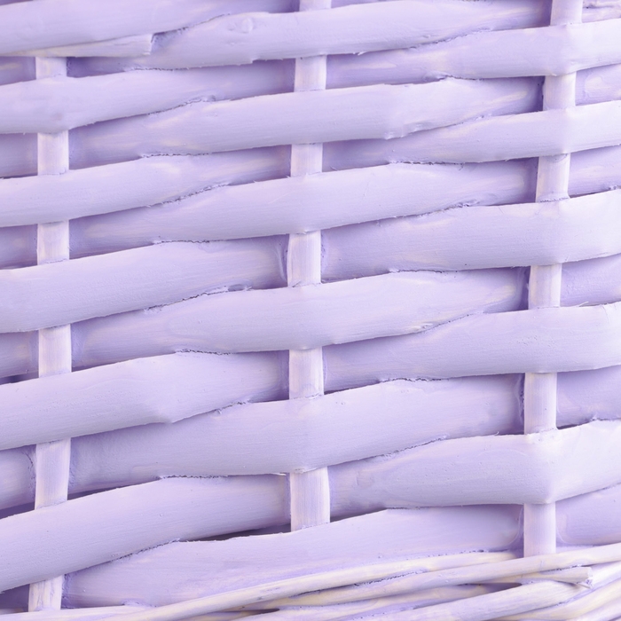 Корзина плетеная, 25х17х11х30 см, сиреневый, ива Корзина плетеная, 25х17х11х30 см, сиреневый, ива