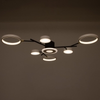 Люстра с ПДУ 2300/7WT LED 150Вт 3000-6000К белый 75х75х9 см BayerLux