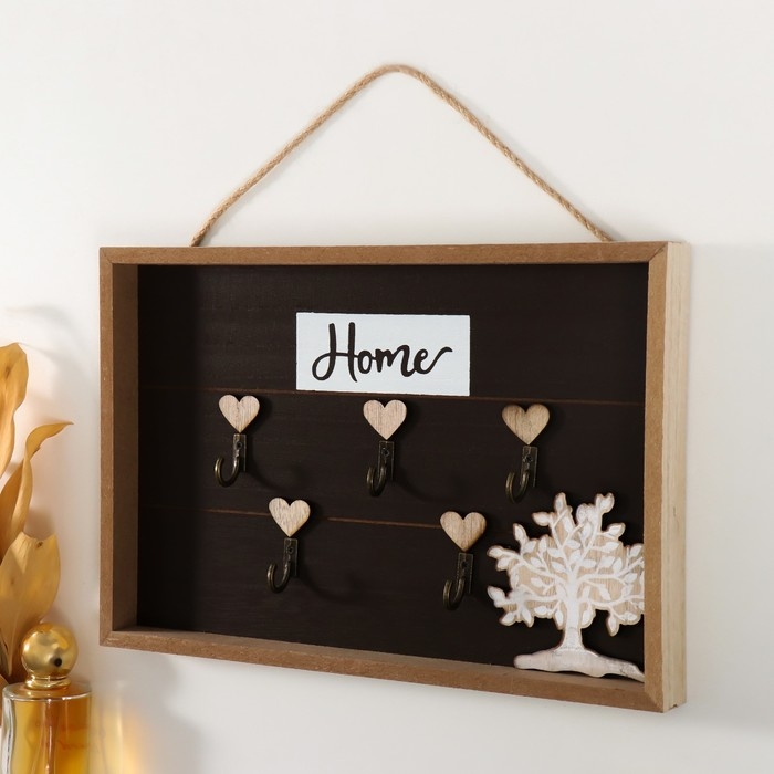 Крючки декоративные дерево Крючки декоративные дерево "Дерево. Сердечки" 2,7х30х20 см