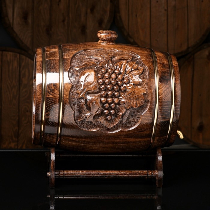 Бочка для напитков, тёмная, бук, 5 л, Армения Бочка для напитков, тёмная, бук, 5 л, Армения