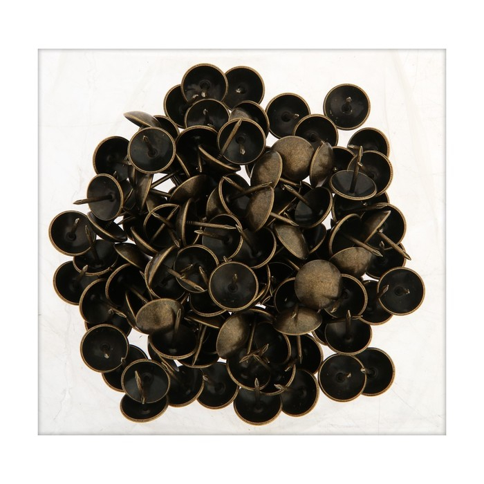 Гвозди ТУНДРА, декоративные, 19х22 мм, бронза, 200 шт Гвозди ТУНДРА, декоративные, 19х22 мм, бронза, 200 шт