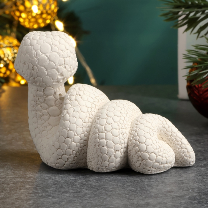 Новый год. Символ 2025. Фигура для раскраски  Новый год. Символ 2025. Фигура для раскраски "Змейка спиралька", 4х7х4см