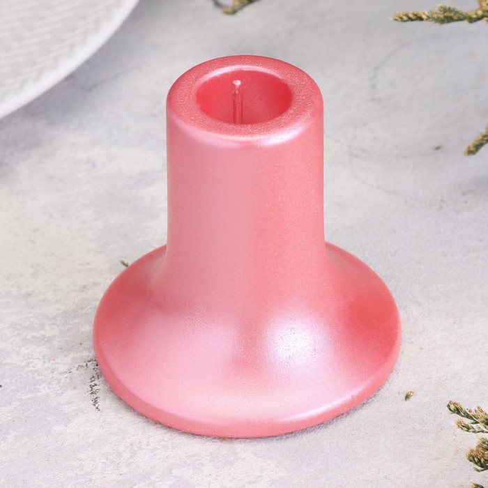 Подсвечник из гипса,7,5х7,5см,розовый Подсвечник из гипса,7,5х7,5см,розовый
