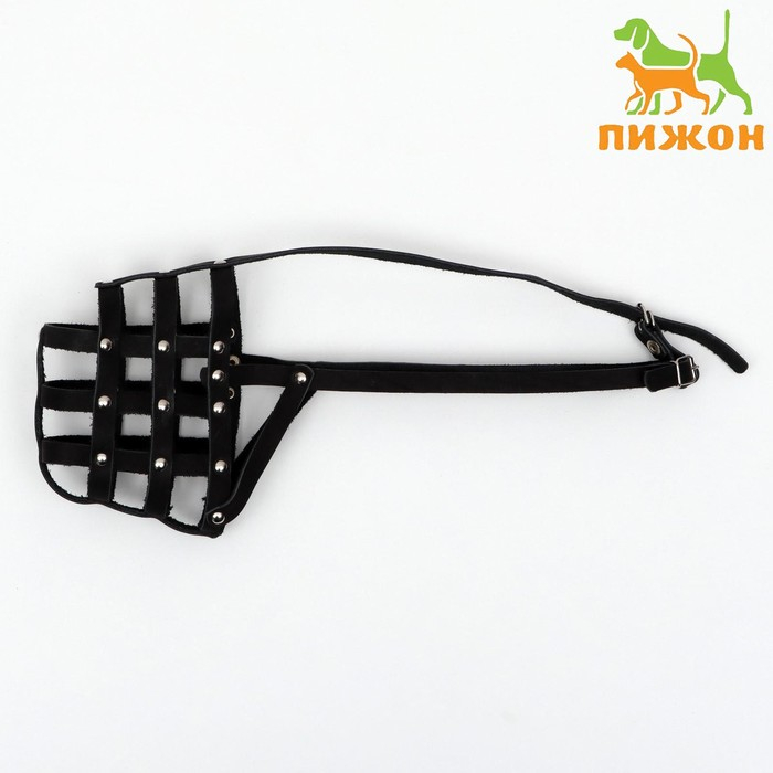 Намордник № 3, немецкая овчарка сука (длина по носу 9 см, обхват морды 32 см), чёрный Намордник № 3, немецкая овчарка сука (длина по носу 9 см, обхват морды 32 см), чёрный