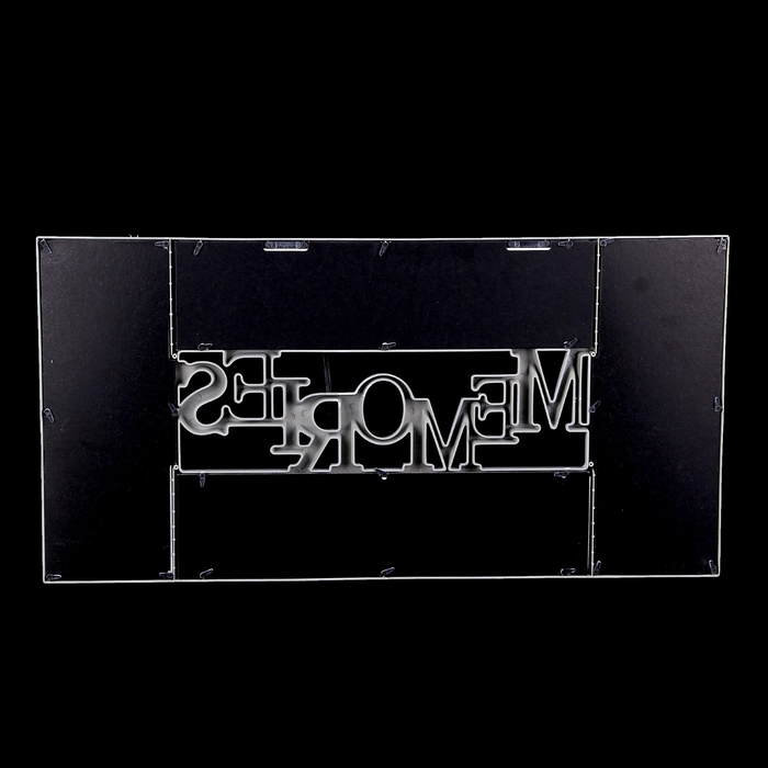 Фоторамка пластик на 10 фото  Фоторамка пластик на 10 фото "Воспоминания" белая, 13х18, 10х15 см (73х37 см)