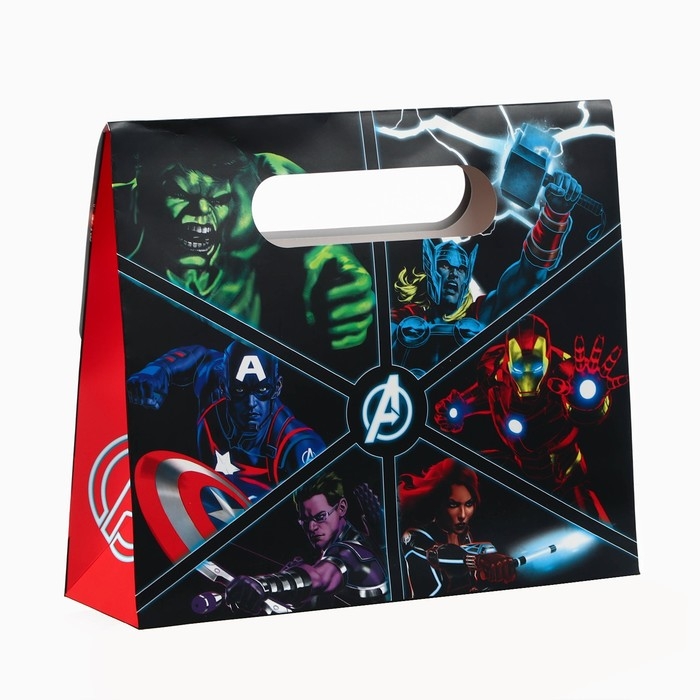 Пакет-коробка  Пакет-коробка "Герои", Мстители, 24х20х7