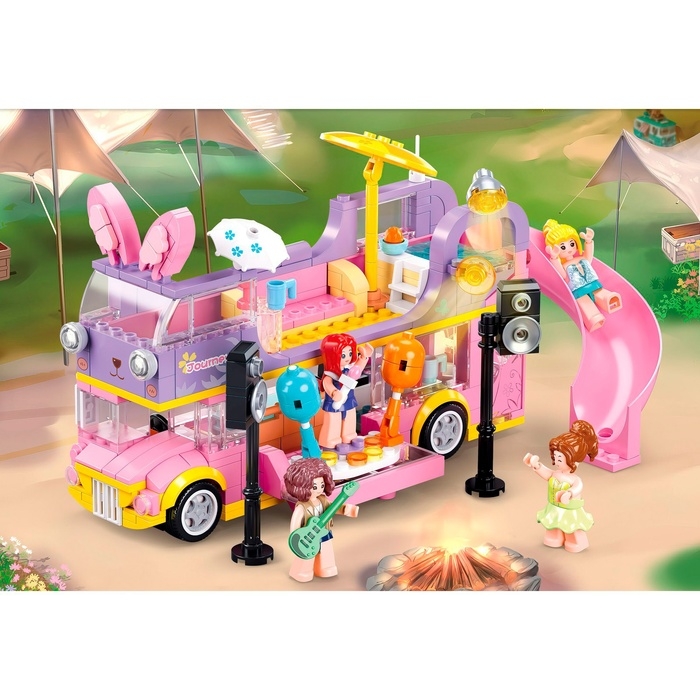 Конструктор Розовая мечта «Мультимедийный автобус», 412 деталей Конструктор Розовая мечта «Мультимедийный автобус», 412 деталей