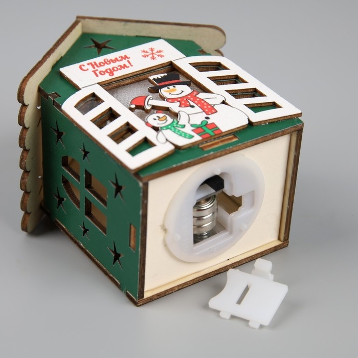 Ёлочная игрушка «Два снеговика», от батареек, свечение тёплое белое Ёлочная игрушка «Два снеговика», от батареек, свечение тёплое белое