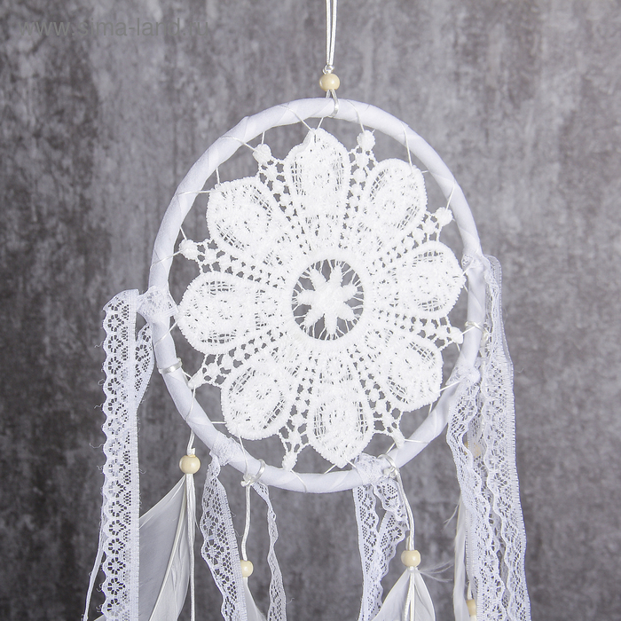 Ловец снов с кружевом Ловец снов с кружевом "Свобода" d=16 см длина 43 см