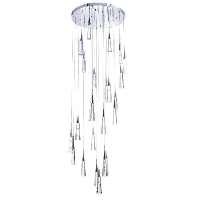 Светильник-каскад Светильник-каскад "Дрим" 24хLED 72Вт 3000K серебро 60х60х300см BayerLux