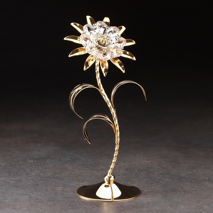 Сувенир  Сувенир "Подсолнух", с хрусталиками, 12х8х20 см