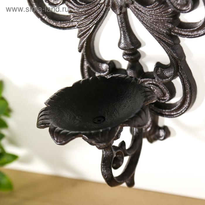 Подсвечник настенный чугун  Подсвечник настенный чугун "Средневековье" 34х17,5х12 см