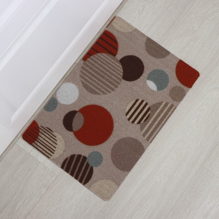 Коврик придверный влаговпитывающий Доляна, без окантовки, 37×58 см, цвет бежевый Коврик придверный влаговпитывающий Доляна, без окантовки, 37×58 см, цвет бежевый