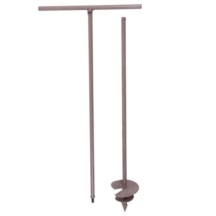 Бур садовый, шнековый, d = 150 мм, длина 2 м, цвет МИКС