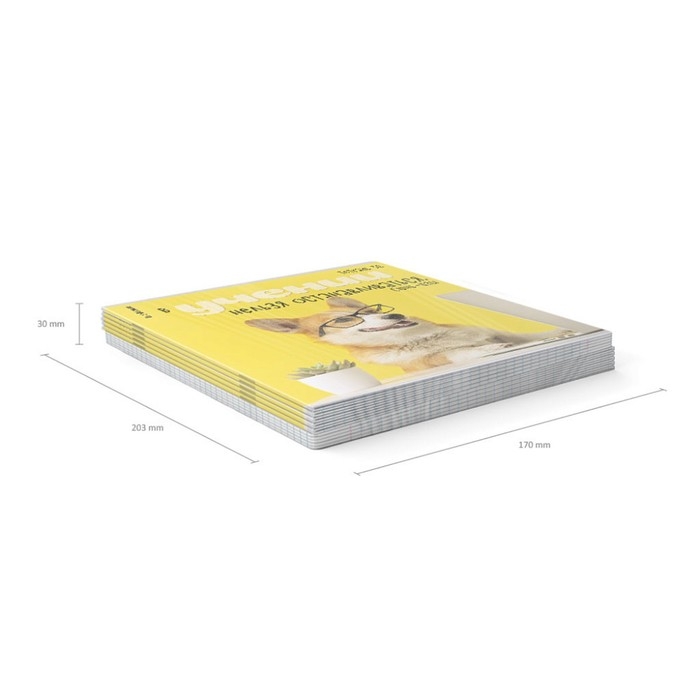 Тетрадь 36 листов в клетку, ErichKrause "Ученые собаки", обложка мелованный картон, блок офсет 100% белизна, МИКС