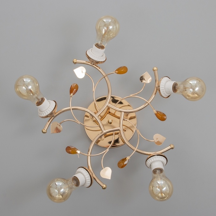 Люстра Люстра "Грета" бп 5х40Вт Е27 Золото МОДЕЛЬ: 2600553