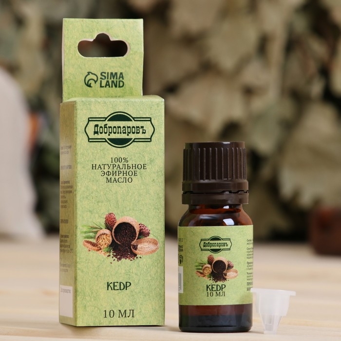 Эфирное масло Эфирное масло "Кедр", флакон-капельница, аннотация, 10 мл, "Добропаровъ"