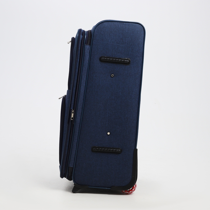 Чемодан большой 95 л (L), отдел на молнии, с расширением, кодовый замок, 3 колеса, 2 наружных кармана, цвет синий Чемодан большой 95 л (L), отдел на молнии, с расширением, кодовый замок, 3 колеса, 2 наружных кармана, цвет синий