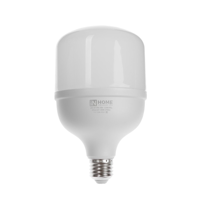 Лампа светодиодная IN HOME LED-HP-PRO, 30 Вт, 230 В, Е27, 4000 К, 2700 Лм Лампа светодиодная IN HOME LED-HP-PRO, 30 Вт, 230 В, Е27, 4000 К, 2700 Лм