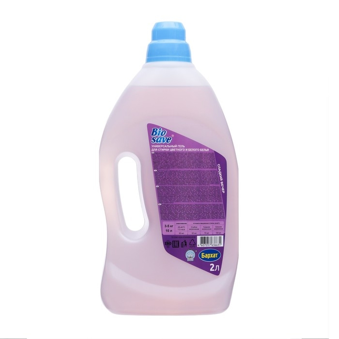 Гель для стирки BIOSAVE Бархат luxury, Сладкий вечер, 2 л Гель для стирки BIOSAVE Бархат luxury, Сладкий вечер, 2 л
