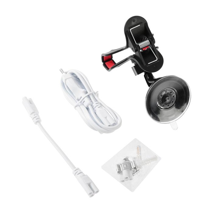 Фитосветильник светодиодный, 18 Вт, 600 мм, IP40, 220 В, мультиспектральный, с присоской Фитосветильник светодиодный, 18 Вт, 600 мм, IP40, 220 В, мультиспектральный, с присоской