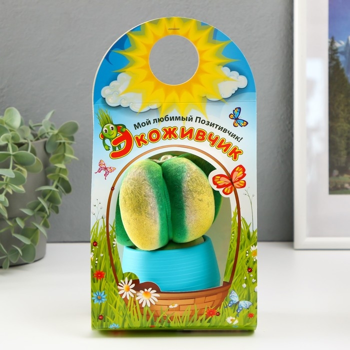 Растущий подарок травка Экоживчик Растущий подарок травка Экоживчик "Кактус Астрофитум" МИКС