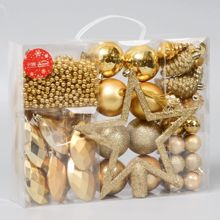 Набор украшений пластик 50 шт Набор украшений пластик 50 шт "Андромеда" золото