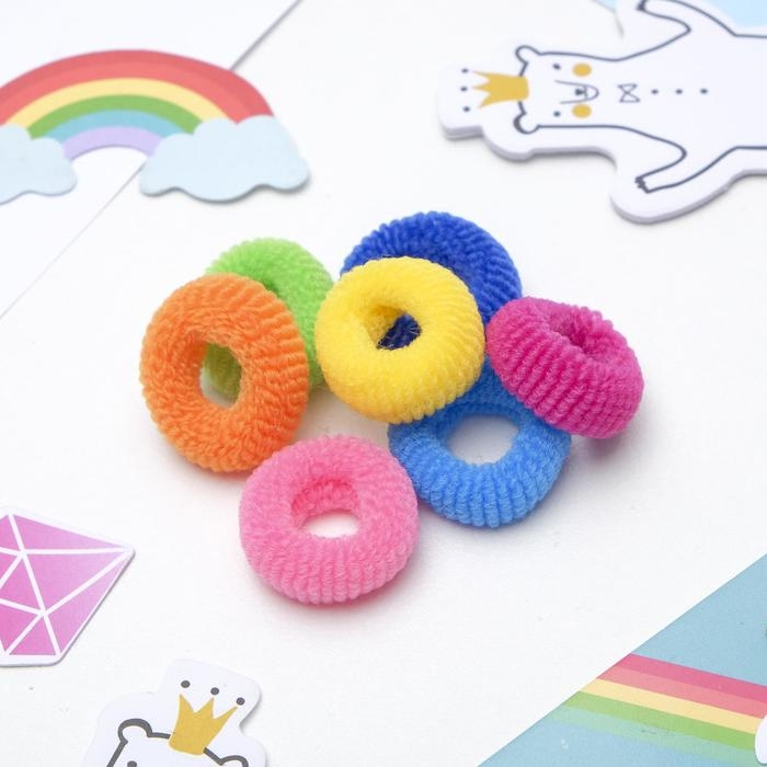 Резинка для волос  Резинка для волос "Махрушка" (набор 72 шт) полоски