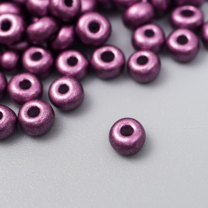 Бисер стекло 6/0  Бисер стекло 6/0 "Металлик. Баклажан" 10 гр