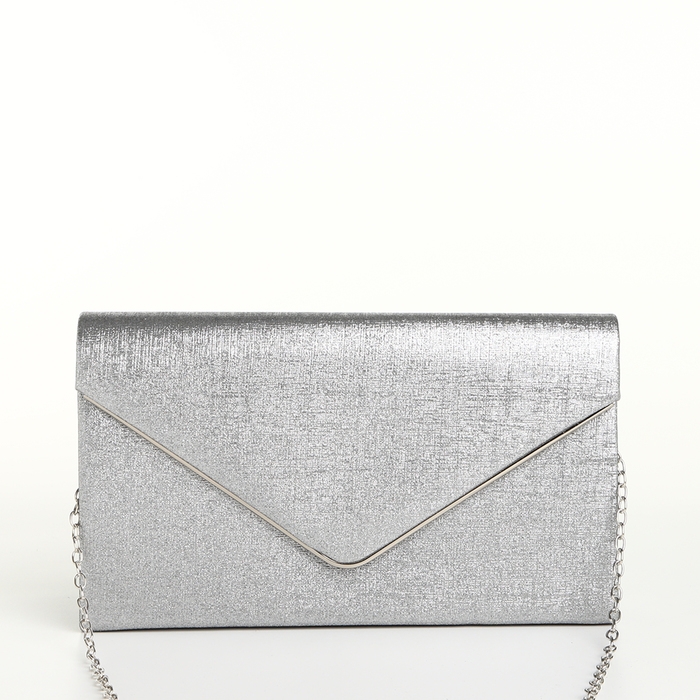 Сумка-клатч на магните, цвет серый