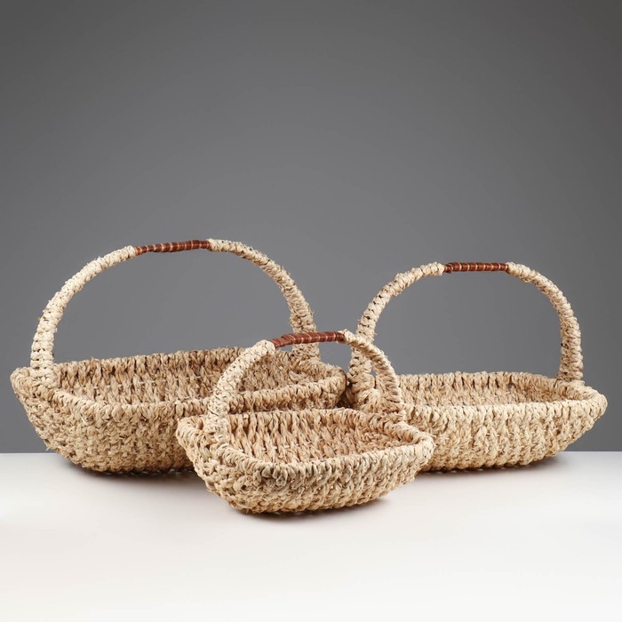 Набор корзин, 3 шт, 44х13 см, 37х10 см, 31х10 см Набор корзин, 3 шт, 44х13 см, 37х10 см, 31х10 см