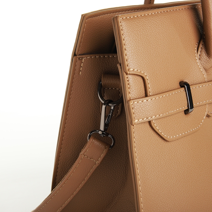 Сумка женская тоут, на молнии, цвет песочный