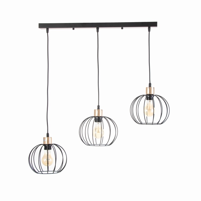 Люстра Люстра "Контур" 3х60Вт Е27 Чёрный 70х20х22(90)см