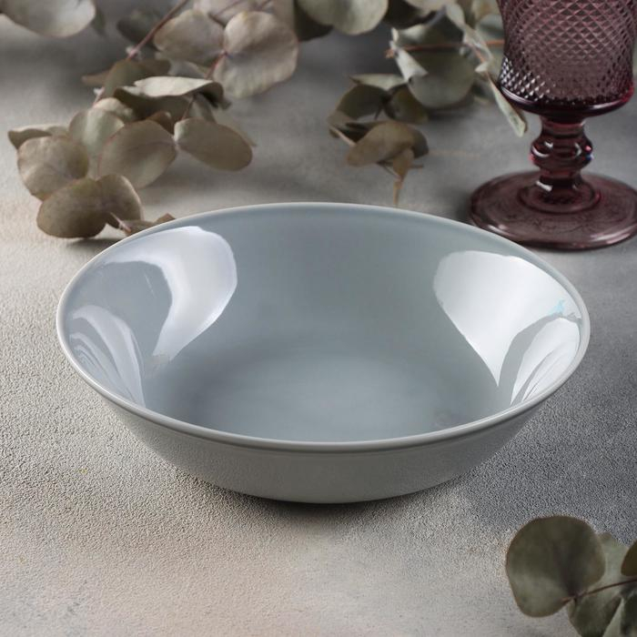 Салатник «Акварель», 600 мл, цвет светло-серый Салатник «Акварель», 600 мл, цвет светло-серый