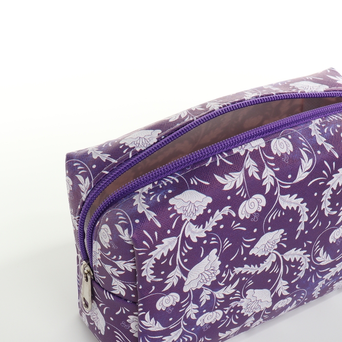 Косметичка на молнии, цвет фиолетовый Косметичка на молнии, цвет фиолетовый