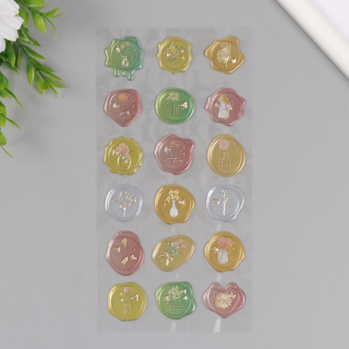 Наклейки для творчества пластик Наклейки для творчества пластик "Тёплые богатства" 9,3х20,4 см