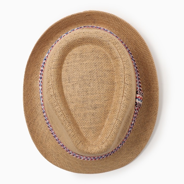 Шляпа мужская MINAKU, цвет светло-коричневый, р-р 58