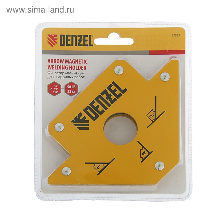Магнитный угольник Denzel 97553, для сварочных работ, усилие 23 кг, 45, 90, 135° Магнитный угольник Denzel 97553, для сварочных работ, усилие 23 кг, 45, 90, 135°