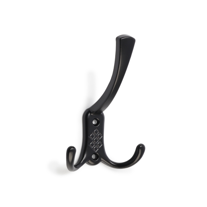 Крючок мебельный ТУНДРА TKT003 LIGHT, трехрожковый, черный Крючок мебельный ТУНДРА TKT003 LIGHT, трехрожковый, черный